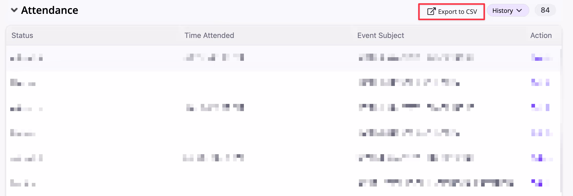 Download Attendance History guide